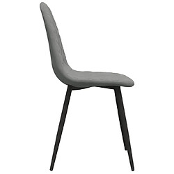 Maison Chic Lot de 4 Chaises à manger,Chaise pour cuisine Gris clair Velours -MN98729 pas cher