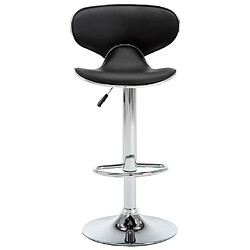 Avis vidaXL Tabourets de bar lot de 2 noir similicuir