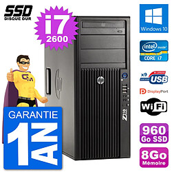 PC Tour HP WorkStation Z210 Intel Core i7-2600 RAM 8Go SSD 960Go Windows 10 Wifi · Occasion 