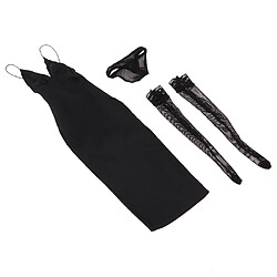 1/6 Bas Noirs Profonds Robe de Soirée Réglés Pour Figure Féminine 12inch Action Figure Clothing Robe de soirée 1/6