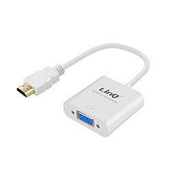 Adaptateur Vidéo HDMI Mâle vers VGA Femelle 1080P LinQ Blanc