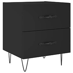 Acheter vidaXL Tables de chevet 2 pcs noir 40x35x47,5 cm bois d’ingénierie