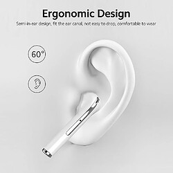 Universal Stéréo Véritable casque BT sans fil Ergonomique Semi-conforme Bouchons d'oreilles Bouchons d'oreilles Auto-jumelage Smart pas cher