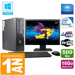 PC Fujitsu Esprimo E500 E85+ SFF G640 RAM 16Go Disque 500Go Wifi W7 Ecran 22" · Occasion 