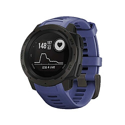 Wewoo Bracelet pour montre connectée Dragonne de remplacement en silicone Garmin Instinct 22mm bleu foncé