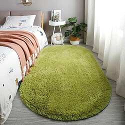 LUUCOZK Tapis à poils longs doux et moelleux pour chambre à coucher et salon - Vert gazon-100X200cm