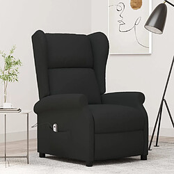 vidaXL Fauteuil inclinable électrique à oreilles noir tissu