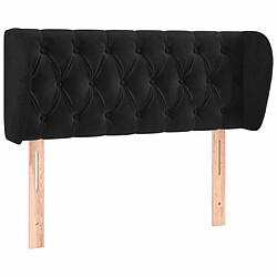 Maison Chic Tête de lit scandinave avec oreilles,meuble de chambre Noir 103x23x78/88 cm Velours -MN35364