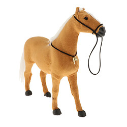 Acheter Modèle De Cheval Réaliste Modèle Animal Figurine Jouet Statue Ornement Marron Clair