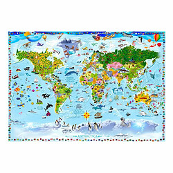 Paris Prix Papier Peint World Map for Kids 210 x 300 cm