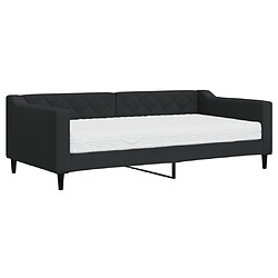 Maison Chic Lit de jour avec matelas, Lit de repos Lit d'invité pour Salon Chambre,Canapé-lit noir 90x190 cm tissu -MN62413