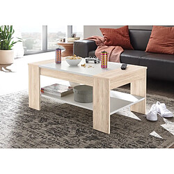 But Table basse FINLAY Imitation chêne et blanc