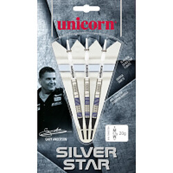 Fléchettes Unicorn SILVERSTAR G. ANDERSON 80% tungstène - pointe nylon 18 gr 