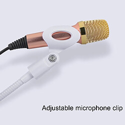 Avis Wewoo Lumière Selfie Support de téléphone portable universel de sonnerie avec clip microphone & réglage de la en 3 couleurs, pour enregistrement en studio, diffusion en direct, live show, KTV, etc. blanc