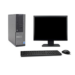 PC Dell 3020 SFF Ecran 19" i3-4130 RAM 16Go Disque 250Go Windows 10 Wifi - Occasion