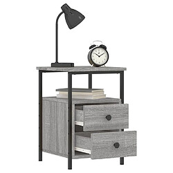 Acheter Maison Chic Lot de 2 Tables de chevet,Table de nuit,Table d'appoint pour salon sonoma gris 34x35,5x50cm bois ingénierie -MN64415