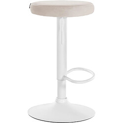 Acheter Non Lot de 2 tabourets de bar Ponte velours blanc