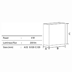 HOROZ ELECTRIC Applique murale LED SEKOYA Blanc 4W IP65