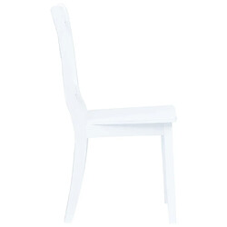 Avis Maison Chic Lot de 6 Chaises à manger,Chaise pour cuisine blanc bois d'hévéa massif -MN47784