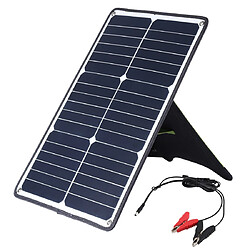 Wewoo Chargeur solaire de panneau en silicium monocristallin 20W portableavec port USBsupport et pince tigreprise charge QC3.0 et AFC Noir