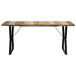 vidaXL Table de salle à manger 180x90x76cm Bois de récupération solide