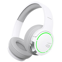 HECATE by Edifier G2BT Casque de jeu sans fil Bluetooth 5.2 avec pilote de 40 mm, casque léger à suppression de bruit avec cache - Blanc