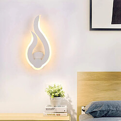 Universal 9W LED applique moderne 3000-3500K blanc chaud intérieur flamme lumineuse applique chambre salon couloir art déco (blanc chaud) 