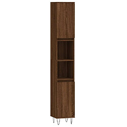 vidaXL Armoire de bain chêne marron 30x30x190 cm bois d'ingénierie