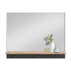 Mes Miroir 80 cm chêne et anthracite - MIDDO