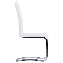 Acheter Decoshop26 Lot de 4 chaises de salle à manger cuisine cantilever design moderne synthétique blanc CDS021349