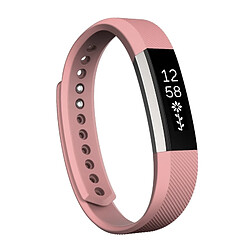 Wewoo Bracelet rose pour Watchband Alta Watch en silicone à texture oblique, grande taille, longueur: environ 22cm 