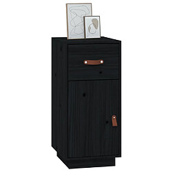 Acheter Maison Chic Buffet,Meuble de Rangement,commode pour salon,Cuisine Noir 34x40x75 cm Bois massif de pin -MN34404