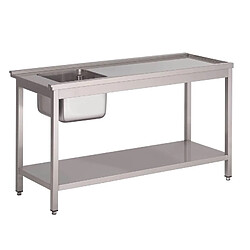 Gastro M Table de prélavage gauche pour lave vaisselle