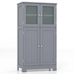 Helloshop26 Meuble de rangement 58 x 30 x 109 cm avec etagère réglable armoire polyvalent pour salon bureau cuisine gris 20_0008859