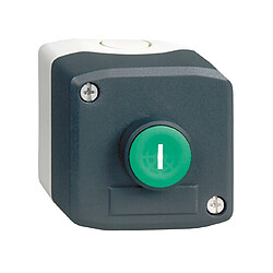 boite à bouton - harmony xal - 1 bp - affleurant - vert - 1f - schneider electric xald102