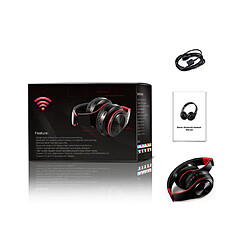 Avis YP Select Casque Bluetooth sans fil pliable multicolore à la mode chaud - rouge / noir