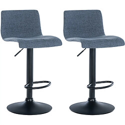 Non Lot de 2 tabourets de bar en tissu Branford 