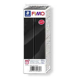 Pâte Fimo 454 g Soft Noir 8021.9 - Fimo