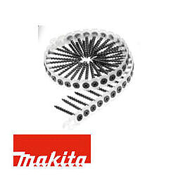 Lot de 1000 Vis en bande pour plaque de plâtre sur armature métallique (max = 0,75 mm) Ø3.5mm Long 25mm MAKITA F-31227 VISBANDE3,5X25(1000)PLATRE/MET MAKITA F-31227