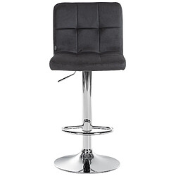 Non Tabouret de bar Peru velours chrome