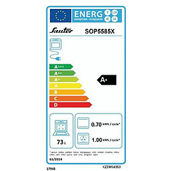 Four intégrable multifonction 73l 60cm a+ pyrolyse inox/noir - sop5585x - SAUTER