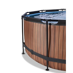 Avis EXIT Piscine 360x122cm 12v Wood Marron