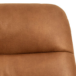 Acheter BELONG Fauteuil en Simili Marron - Pieds Métal