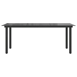 Acheter vidaXL Table de jardin Noir 190x90x74 cm Aluminium et verre