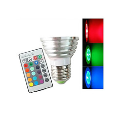 Desineo Ampoule LED E27 RGB 15 Couleurs télécommandée 3W