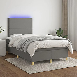 Sommier à lattes,Cadre à lattes de lit et matelas et LED pour Adulte Gris foncé 120x200 cm -MN82592