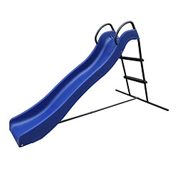 AXI Toboggan sur pied AXI avec connexion d'eau 180cm Bleu & Anthracite | Toboggan de jardin en métal et plastique