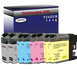 T3Azur Lot de 8 Cartouche compatible Brother DCP-J4120DW, DCP-J562DW, MFC-J1140W, LC223