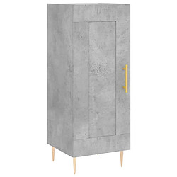 Acheter vidaXL Buffet haut Gris béton 34,5x34x180 cm Bois d'ingénierie