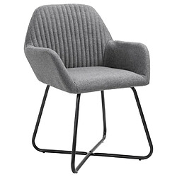 vidaXL Chaises à manger lot de 4 gris foncé tissu